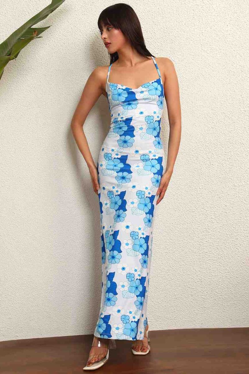 Bustier Detail Back Tieup Midi Dres