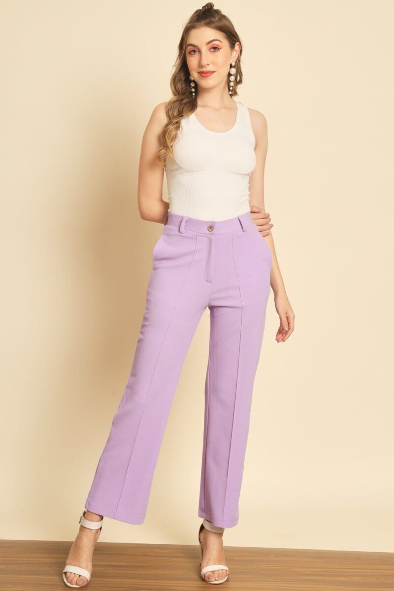 High Waist Seam Detail Pants